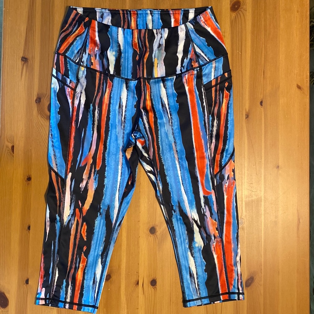 DOP Dovpod High-Waisted Workout Capris with Pockets Cute Pattern XL
